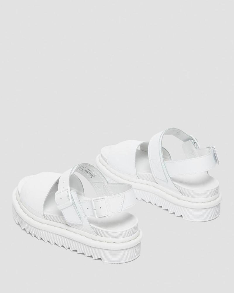 Sandalias De Gladiador Dr Martens Voss Mono Hydro Cuero Mujer Blancos | MX 484VRW